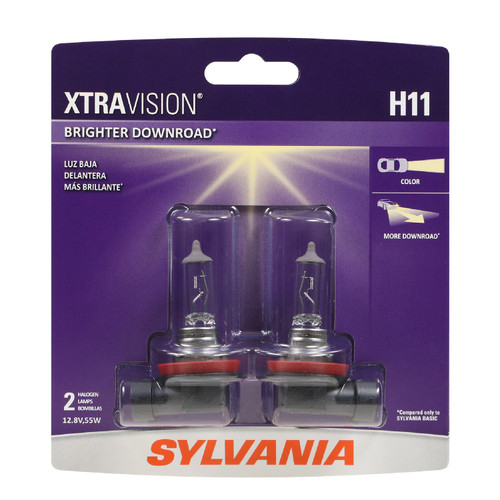 XtraVision Halogen Headlight Bulb H11 (2 Pack) H11XV.BP2 - front view