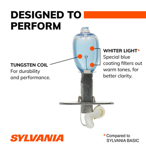 SilverStar Halogen Fog Bulb H3 H3ST.BP - side view