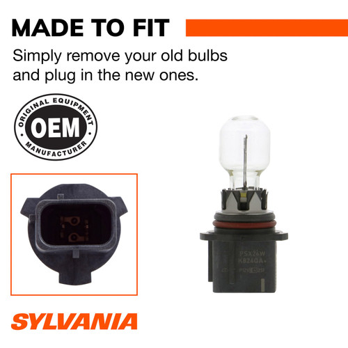 Basic Fog Bulb PSX26W PSX26W.BP - connector view