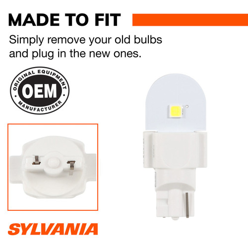 White LED Mini Bulb 921 (2 Pack) 921SL.BP2 - connector view