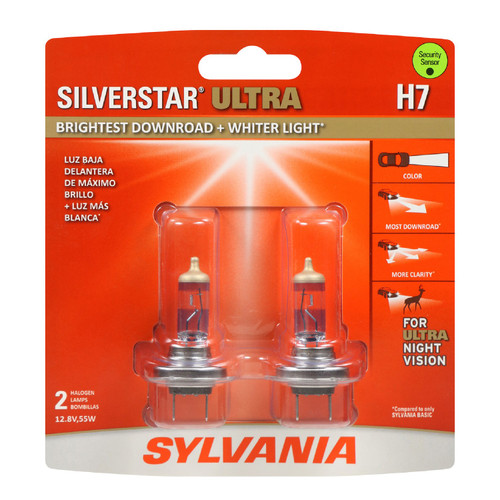 SilverStar ULTRA Halogen Headlight Bulb H7 (2 Pack) H7SU.BP2 - front view