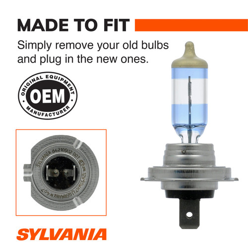 SilverStar ULTRA Halogen Headlight Bulb H7 (2 Pack) H7SU.BP2 - connector view