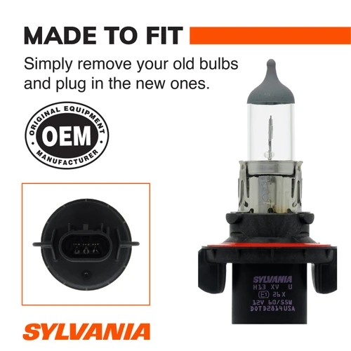 XtraVision Halogen Headlight Bulb H13 H13XV.BP - connector view