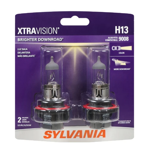 XtraVision Halogen Headlight Bulb H13 (2 Pack) H13XV.BP2 - front view