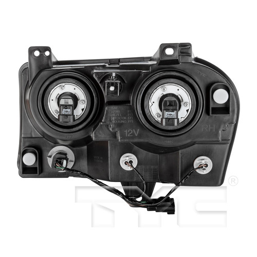 CAPA Certified Headlight Assembly 20-6637-00-9 - back view