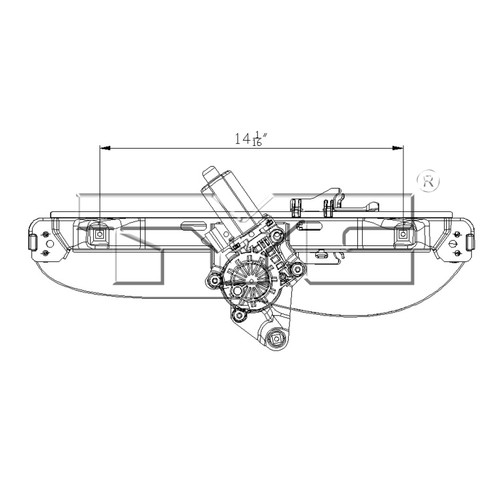 Rear Left Power Window Motor and Regulator Assembly 660512 - connector view