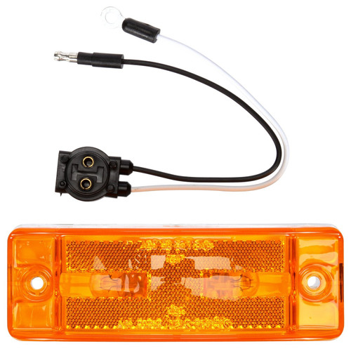 21 Series Incandescent 2x6 in Rectangular Yellow Marker Light 29003Y - kit contents