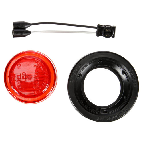 10 Series LED 2.5 in Round Red Marker & Clearance Light 10050R - kit contents