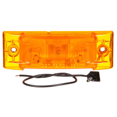 Super 21 Incandescent 2x6 in Rectangular Yellow Marker Light 21001Y - kit contents