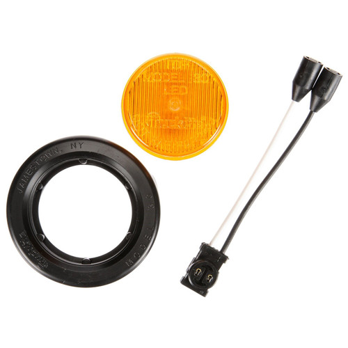 30 Series LED 2 in Round Yellow Marker & Clearance Light 30050Y - kit contents