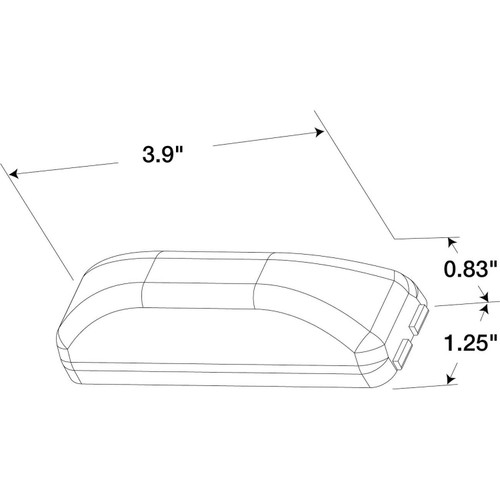 LED 1x4 in Rectangular Red Marker & Clearance Light 1960 - diagram