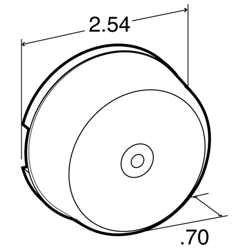 10 Series Incandescent 2.5 in Round Red Round Light 10202R - diagram