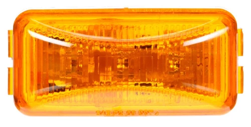 LED 1x2 in Rectangular Yellow Marker & Clearance Light 1560A - front view