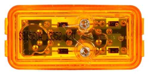 LED 1x2 in Rectangular Yellow Marker & Clearance Light 1560A - back view