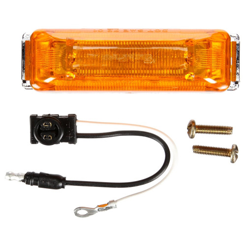 19 Series LED 1x4 in Rectangular Yellow Marker & Clearance Light 19031Y - kit contents