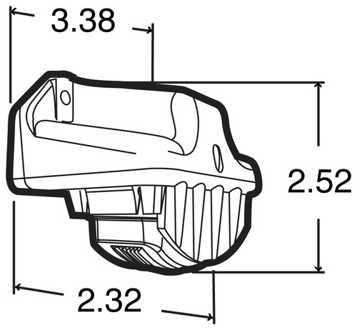 15 Series LED 1x2 in Rectangular Clear License Light Plate Lamp 15055 - front view