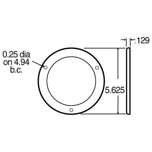 4 in Round Light Mounting 44705 - diagram