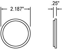Round Yellow Reflector 45A - diagram