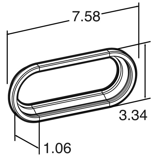60 Series 2x6 in Oval Light Mounting 60700 - diagram