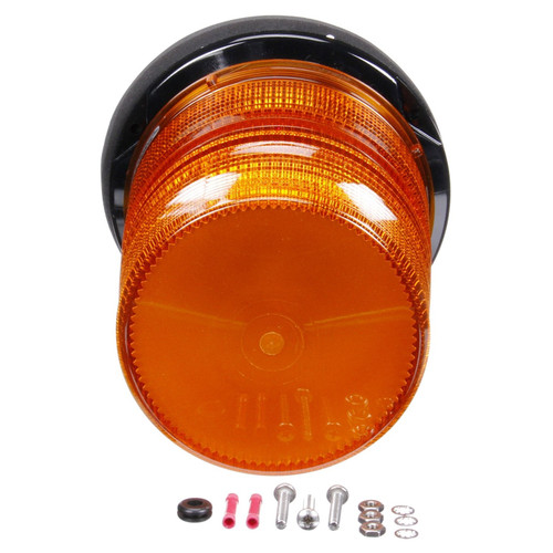 LED 6x5.5 in Round Yellow Beacon Light 6601A - kit contents