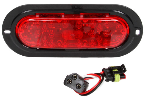 60 Series LED 2x6 in Oval Red Stop/Turn/Tail Light 60056R - back view