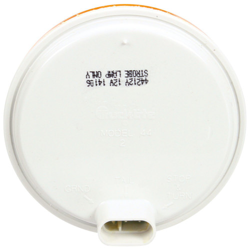 Super 44 LED 4 in Round Yellow Strobe Light 44212Y - back view