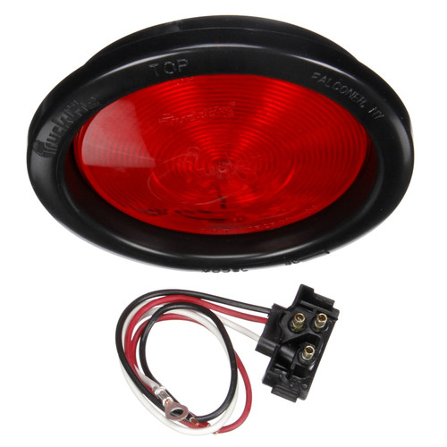 40 Series Incandescent 4 in Round Red Round Light 40042R - kit contents