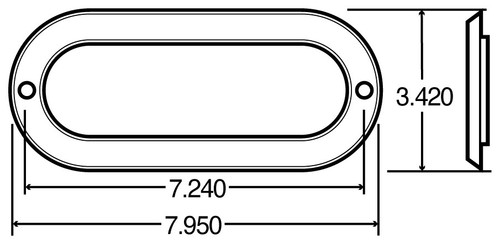 2x6 in Oval Light Mounting 60718 - diagram