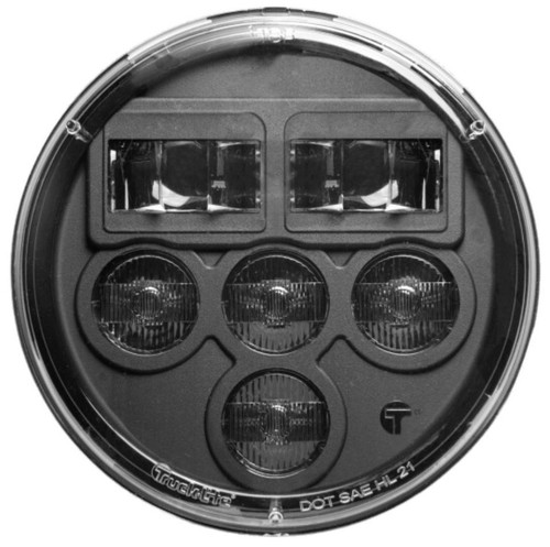 37 Series 7 in Round Clear Headlight 37270C - front view