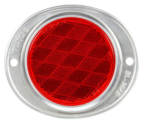 Round Red Reflector 41 - front view