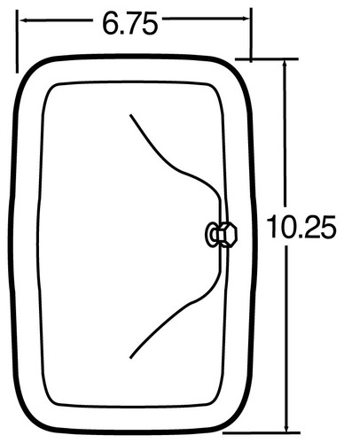 Flat Mirror 97673 - front view