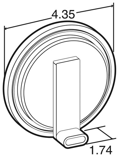 Super 44 LED 4 in Round Yellow Strobe Light 44102Y - diagram