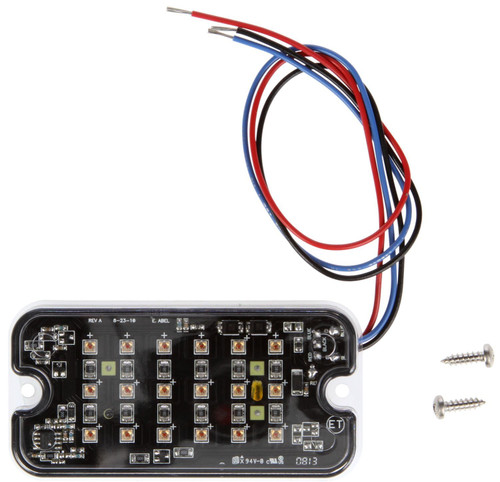 LED 4x2 in Rectangular Clear Strobe Light 92871Y - back view