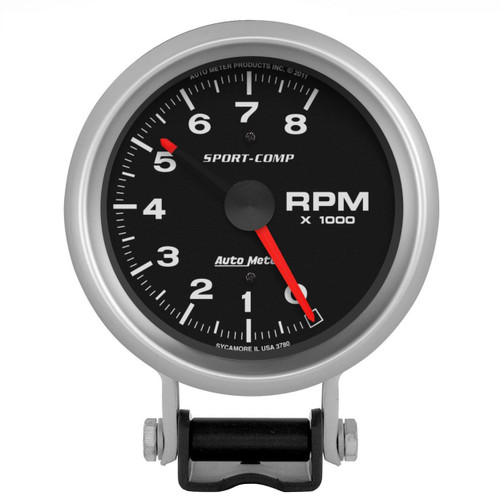 Autometer 3-3/4in 8000RPM Pedestal Tachometer