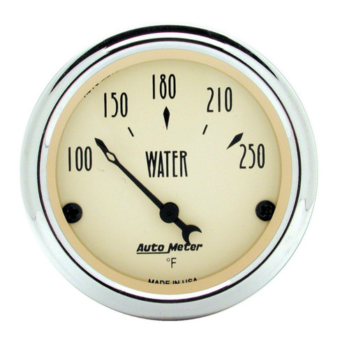 Autometer 2-1/16in 250F Water Temp Gauge Antique Beige