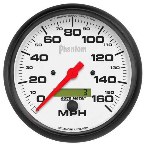 Autometer 5in 160MPH Programmable Speedometer Phantom