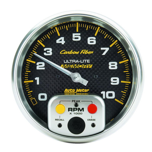 Autometer 5in 10K RPM In-Dash Tachometer Carbon Fiber