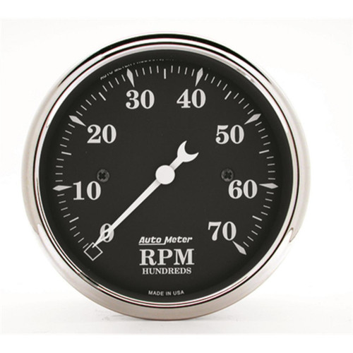 Autometer 3-1/8in 7K RPM In-Dash Tachometer Old Tyme Black