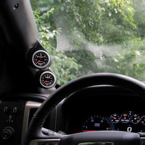 Autometer 2-1/16in Black Dual Pillar Pod for Chevy Full Size