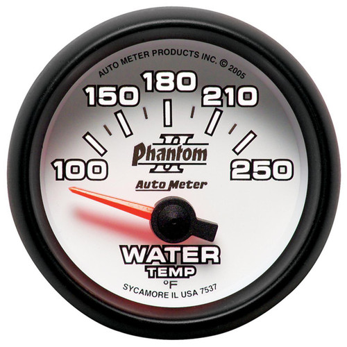 Autometer 52mm 100-250F Water Temp Gauge Phantom II