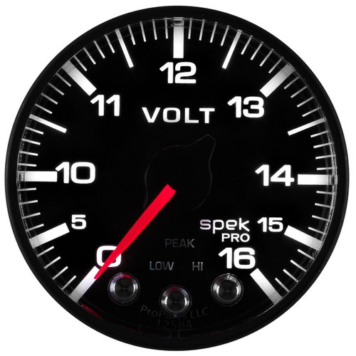Autometer 2-1/16in 16V Voltmeter Gauge Spek-Pro