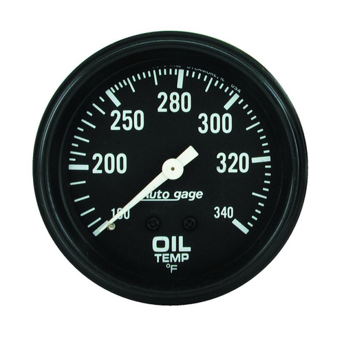Autometer 2-5/8in 100-340F Mechanical Oil Temp Gauge AutoGage