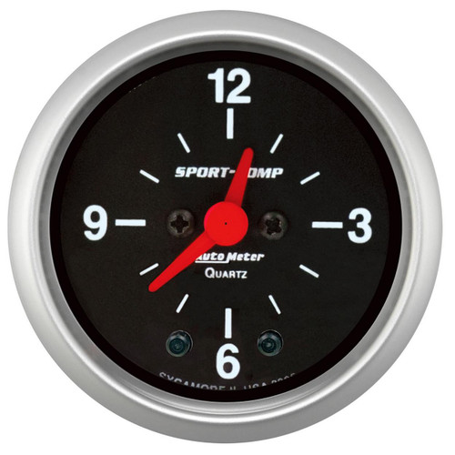 Autometer 2-1/16in Analog Clock Gauge Sport-Comp