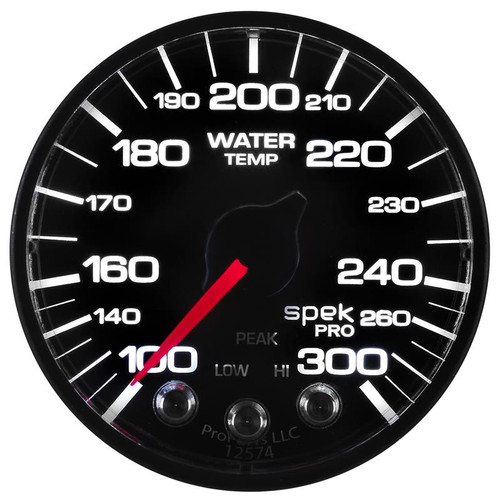 Autometer 52mm 100-300F Water Temp Gauge Spek-Pro