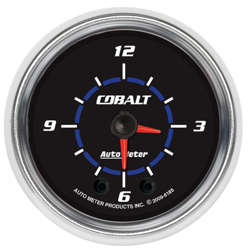 Autometer 2-1/16in 12hr Analog Clock Gauge Cobalt
