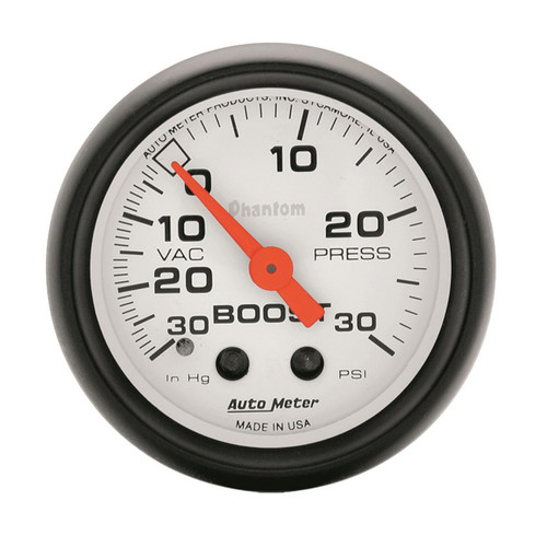 Autometer 52mm 30PSI Mechanical Boost Gauge Phantom