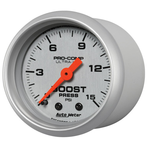 Autometer 52mm 0-15PSI Mechanical Boost Gauge Ultra-Lite
