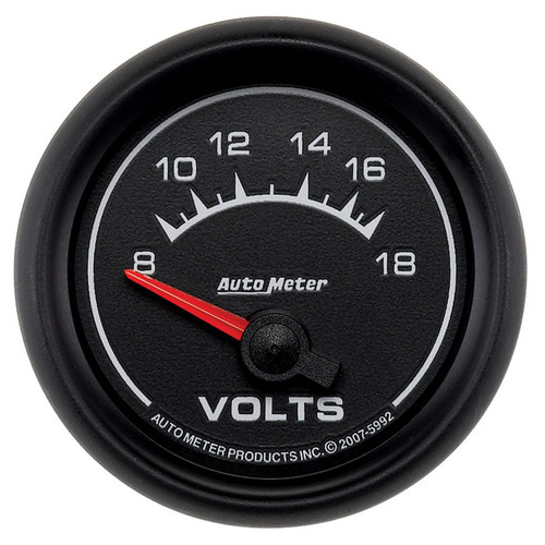 Autometer 2-1/16in 8-18V Voltmeter Gauge Euro-Style