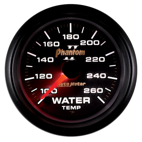 Autometer 52mm 100-260F Water Temp Gauge Phantom II