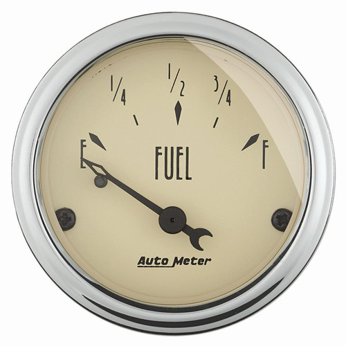 Autometer 2-1/16in 0-90Ohm Fuel Level Gauge Antique Beige